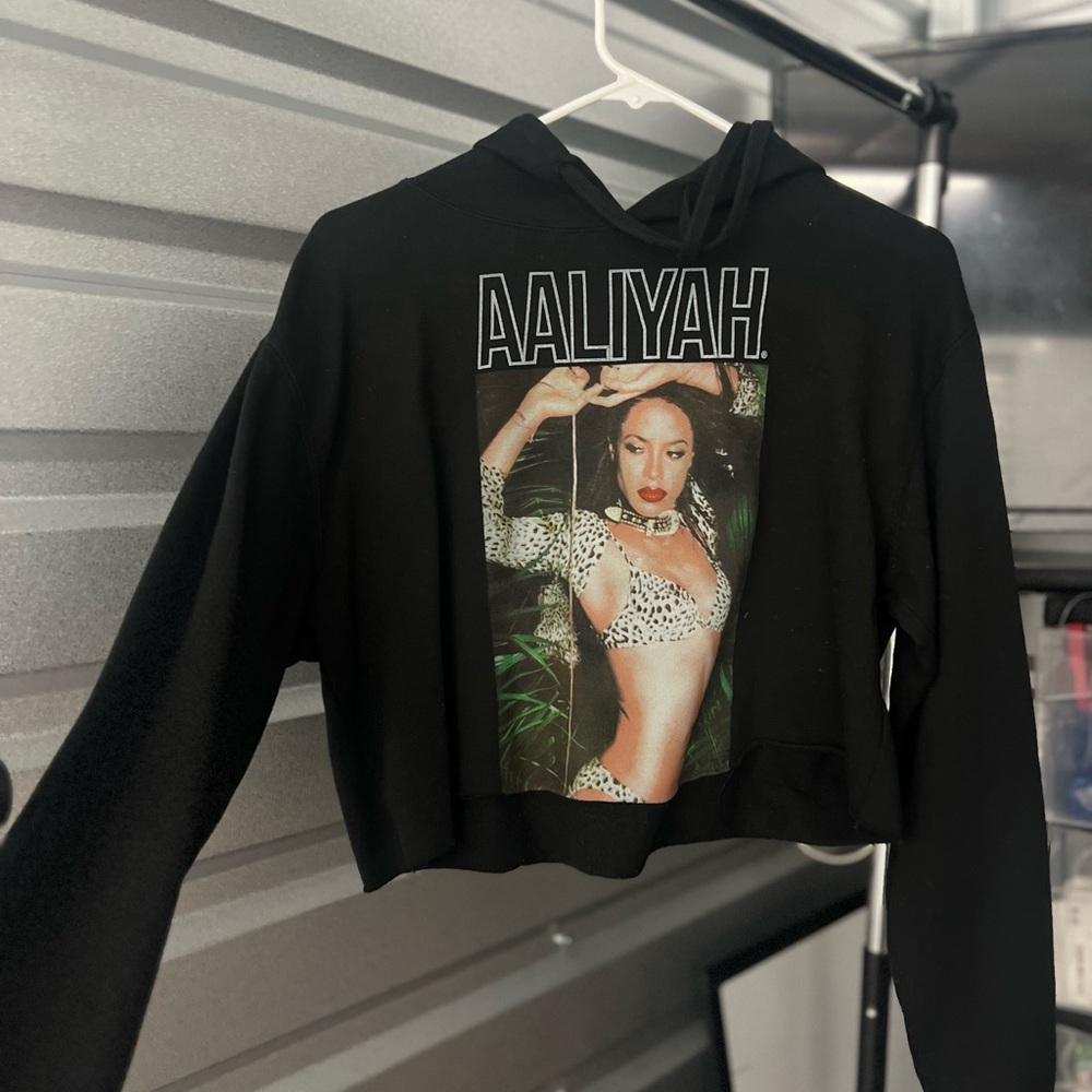 Aaliyah album crop top sweater hoodie